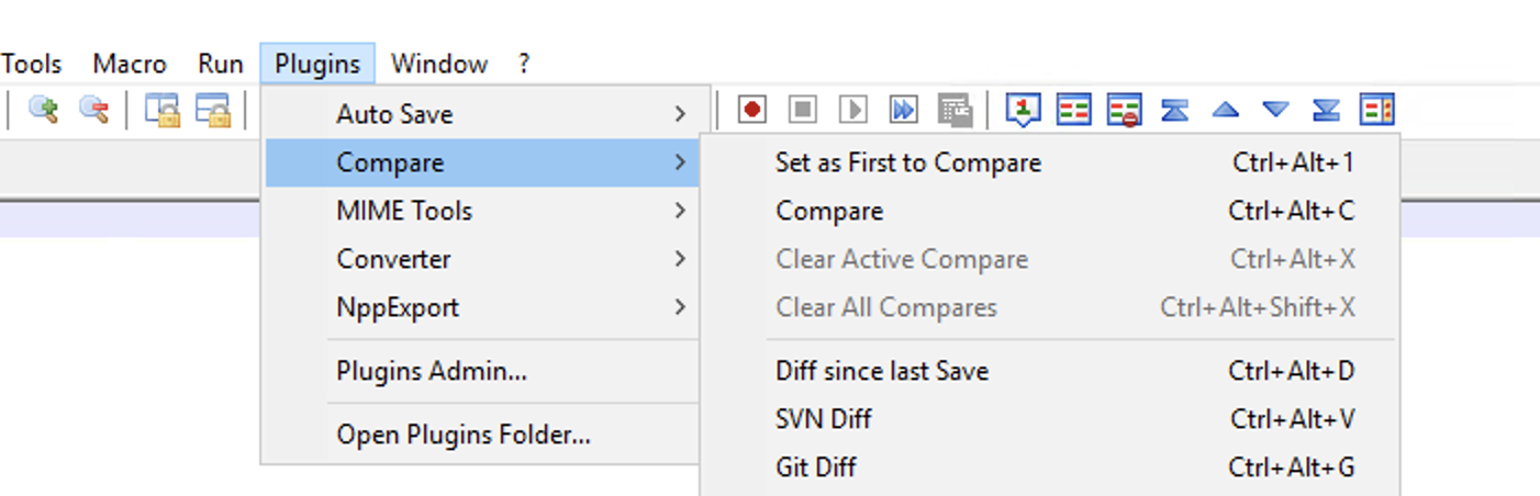 Compare in Notepad++